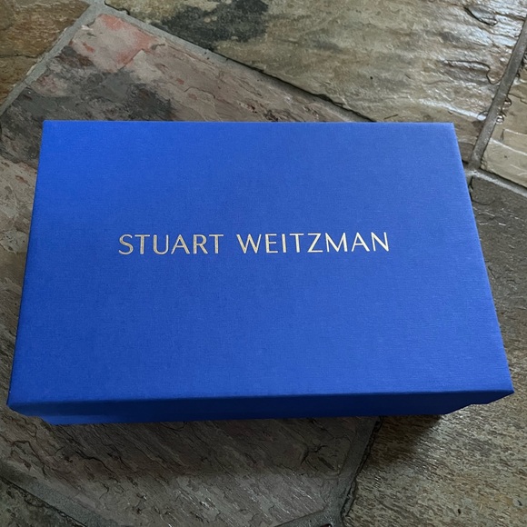 🍃💕NIB STUART WEITZMAN Curve 85 Black Patent Block Heel Slingback Pump Size 9.5 - Picture 15 of 16